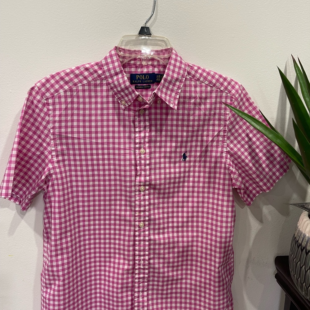 Polo by Ralph Lauren Pink Gingham Button Down Shirt